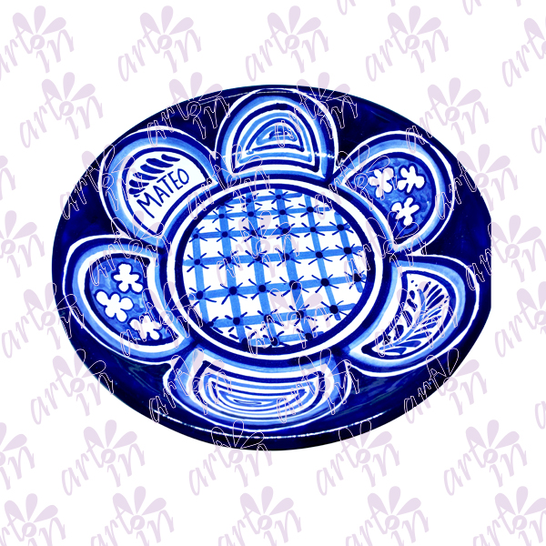 Plato flor 5x17 cm